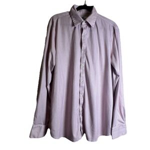 Mizzen & Main Shirt Mens XL‎ Pink Gingham Trim Fit Performance Made USA Office